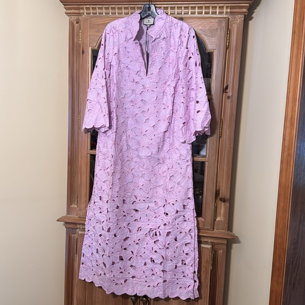 Tuckernuck Lilac Eyelet Maxi Dress - Picture 8 of 10